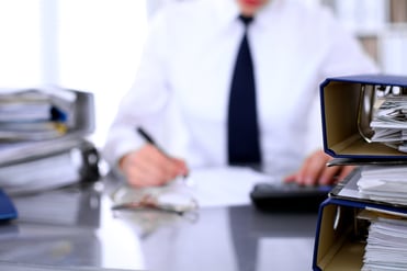 Attorney Lawyer Office Preparing Working Paperwork